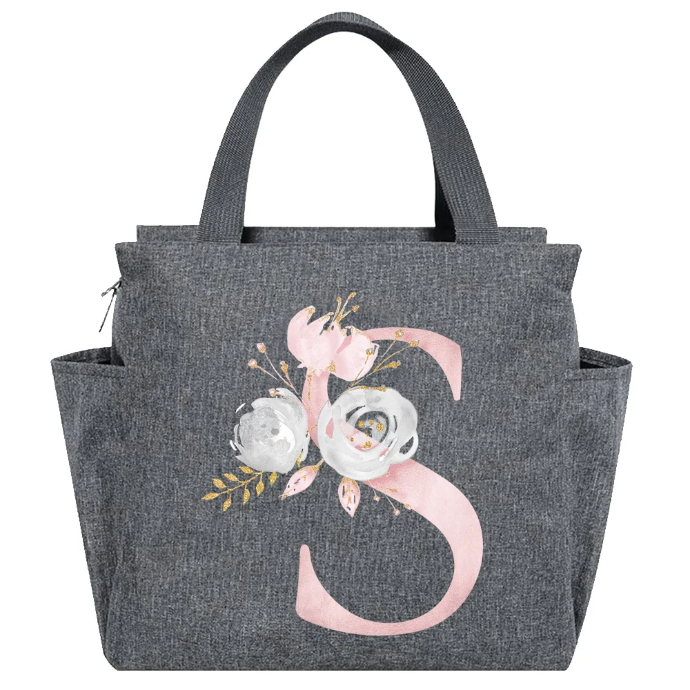 Insulated Canvas Lunch Tote - Thermal Food Picnic Bag