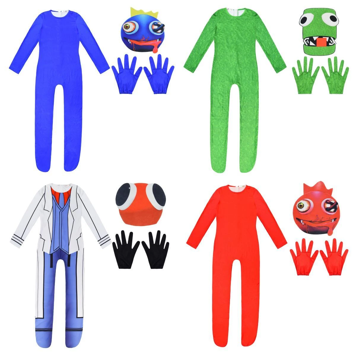 ROBLOX Friends Costume Kids Blue Green White Monster Wiki Cosplay Horror  Game Halloween Jumpsuit Canival Birthday Party Costume| | - AliExpress