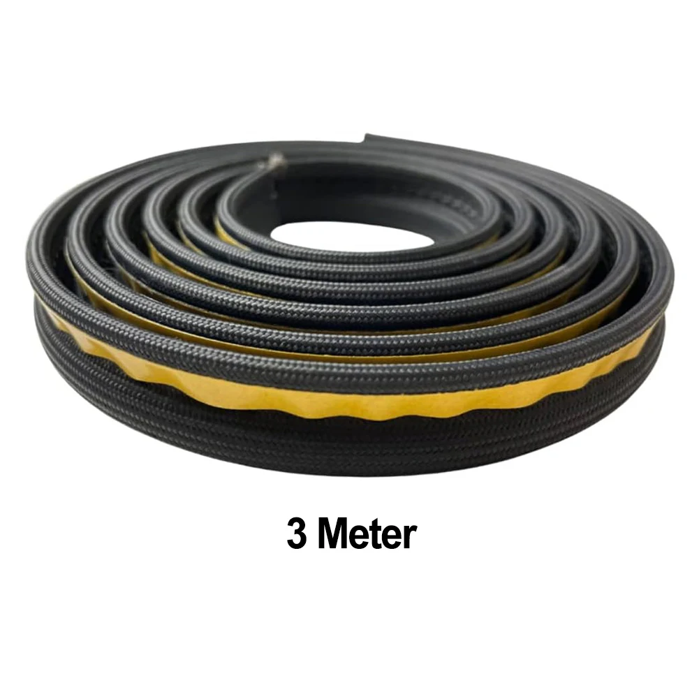 

10mm Fireplace Sealing Rope Wood Burning Stove Door Self-Adhesive Fiberglass Sealing Cord Fire Resistant 2/3-m Black Gasket Tape