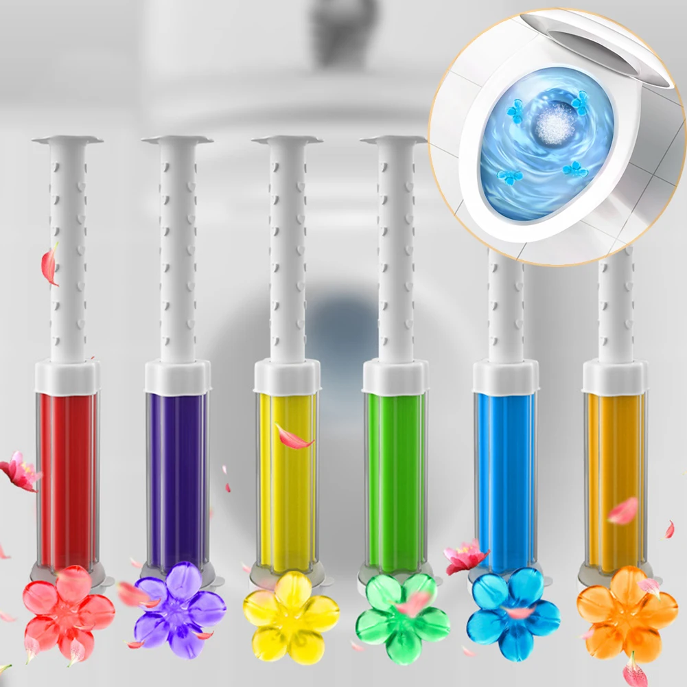 5pc Flower Aromatic Toilet Gel Remove Odors Leave Toilet Cleaner Gel No Traces Comfortable Smell