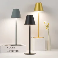 Cordless Table Lamp Dimmable Bedside Lamps Restaurant Atmosphere Lighting Desk Light for Room Decor Study Reading Lampara 2