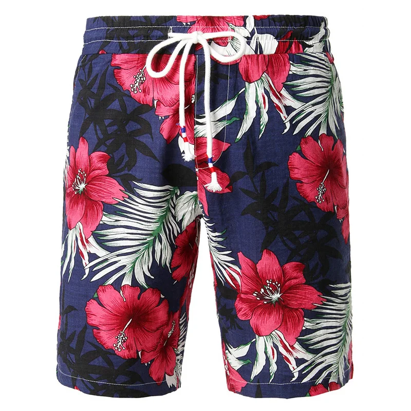 Flower Leaves Graphic Beach Shorts Pants Men 3D Printed y2k Surf Board Summer Hawaii Swimsuit Swim Trunks Cool Ice 5