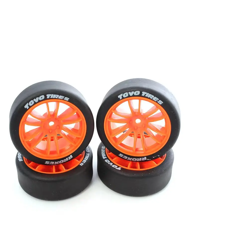 1/10 Scale Hard Drift Tires Set (4 Pieces) - 65mm Wheels