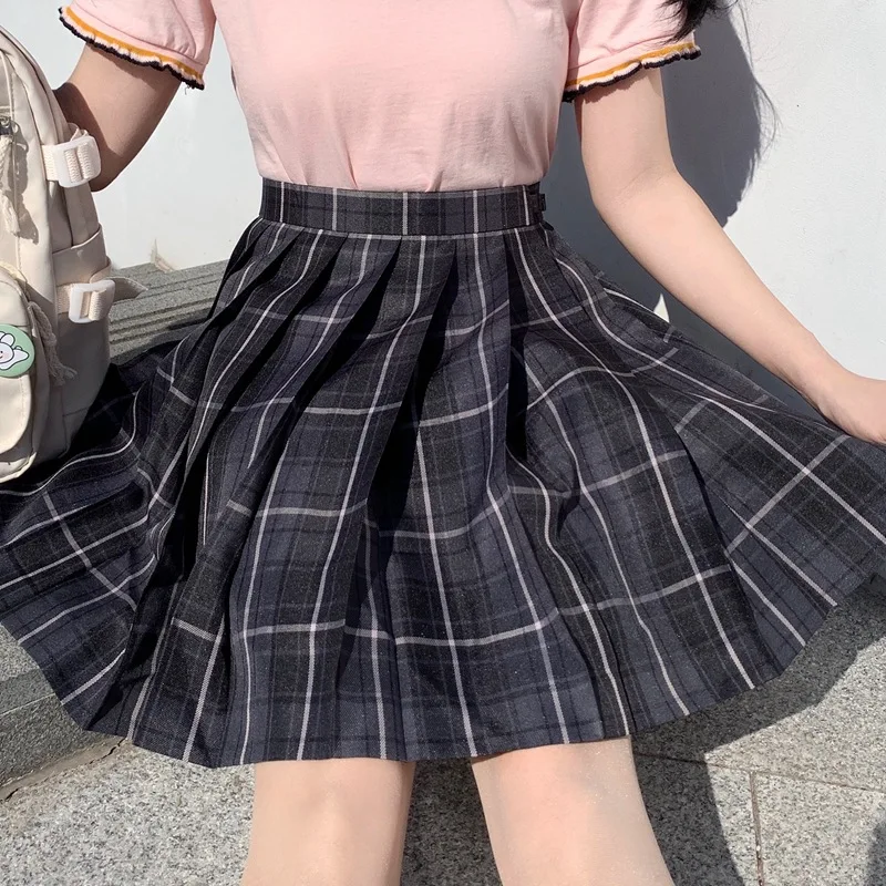 plaid skirt New Korean version of pleated skirt 2022 high waist summer women's skirt sexy plaid mini skirt dance skirt brown skirt