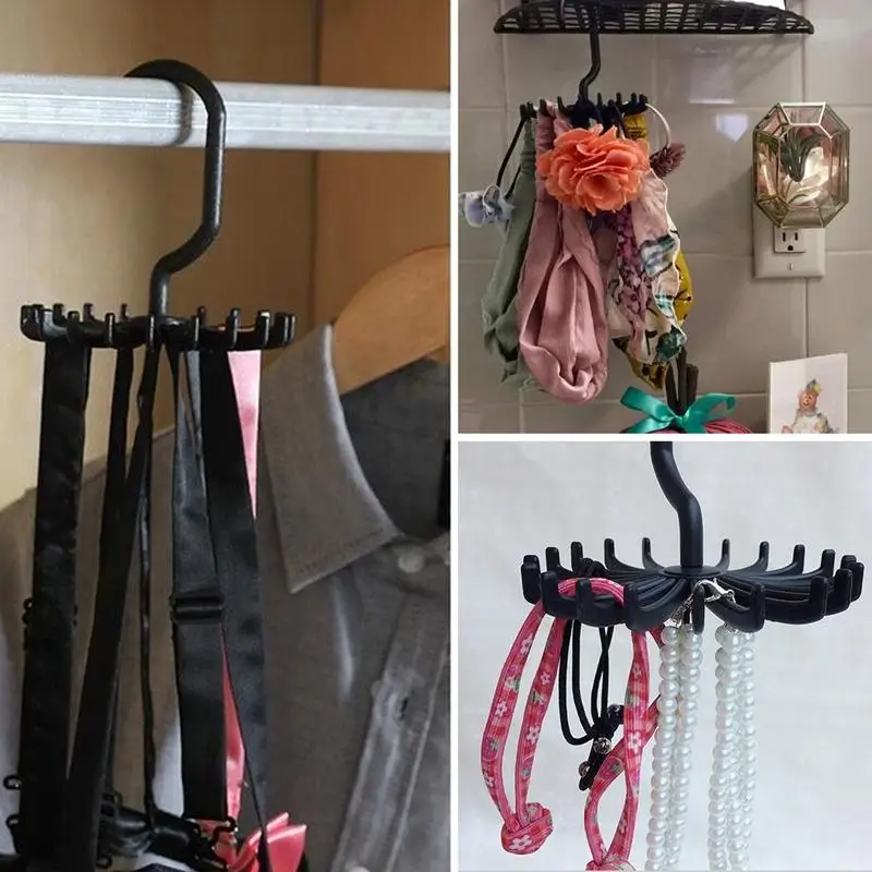 Twirl Tie Rack Rotating Scarf Hanger Holder 360 Rotating Belt