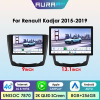 Écran intelligent Android AURAAI X100 pour Renault Kadjar 2015 - 2019 UIS7870 DSP RDS GPS SWC Auto CarPlay ADAS 360 ° CAM 1