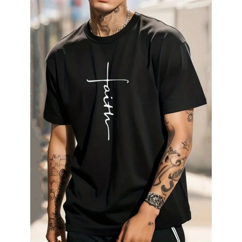 Camiseta sencilla de verano para hombre, Camiseta holgada y transpirable con estampado 3d, Top de manga corta, ropa informal de uso diario, camiseta de gran tamaño