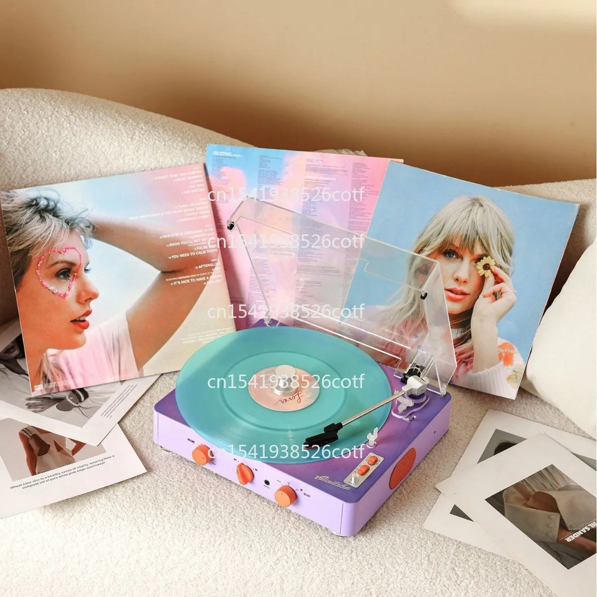 레트로 LP 레코드 플레이어 블루투스 스피커 다기능 올인원
