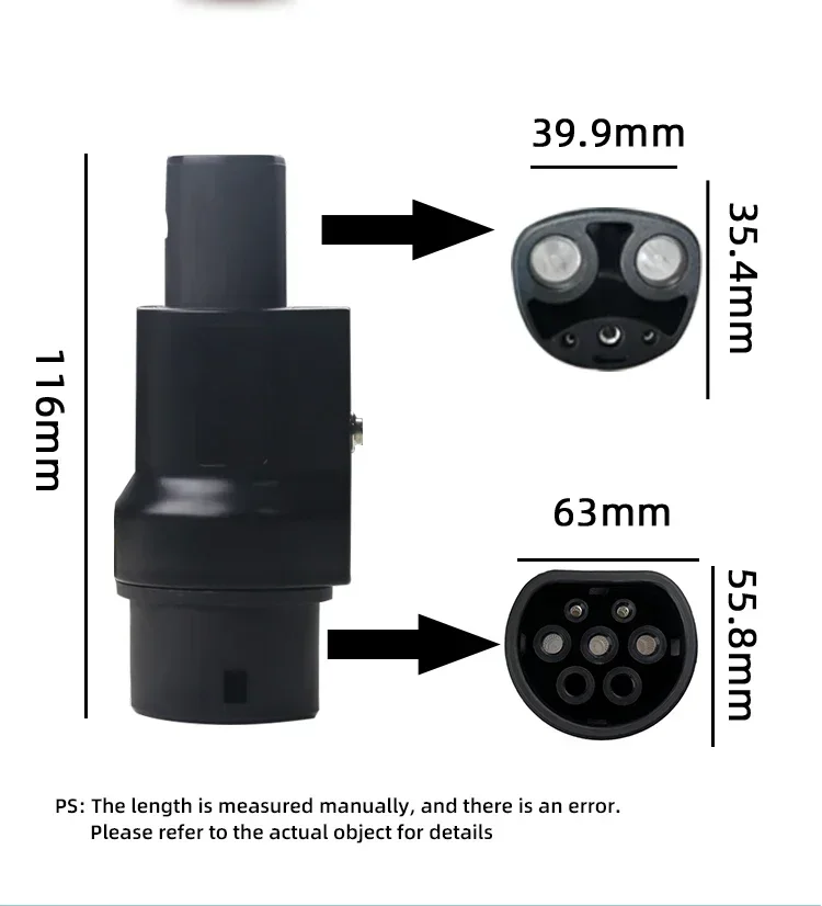 EV Adaptor GBT To Tesla Plug 32A 220V Electric Cars Vehicle Charging Connector