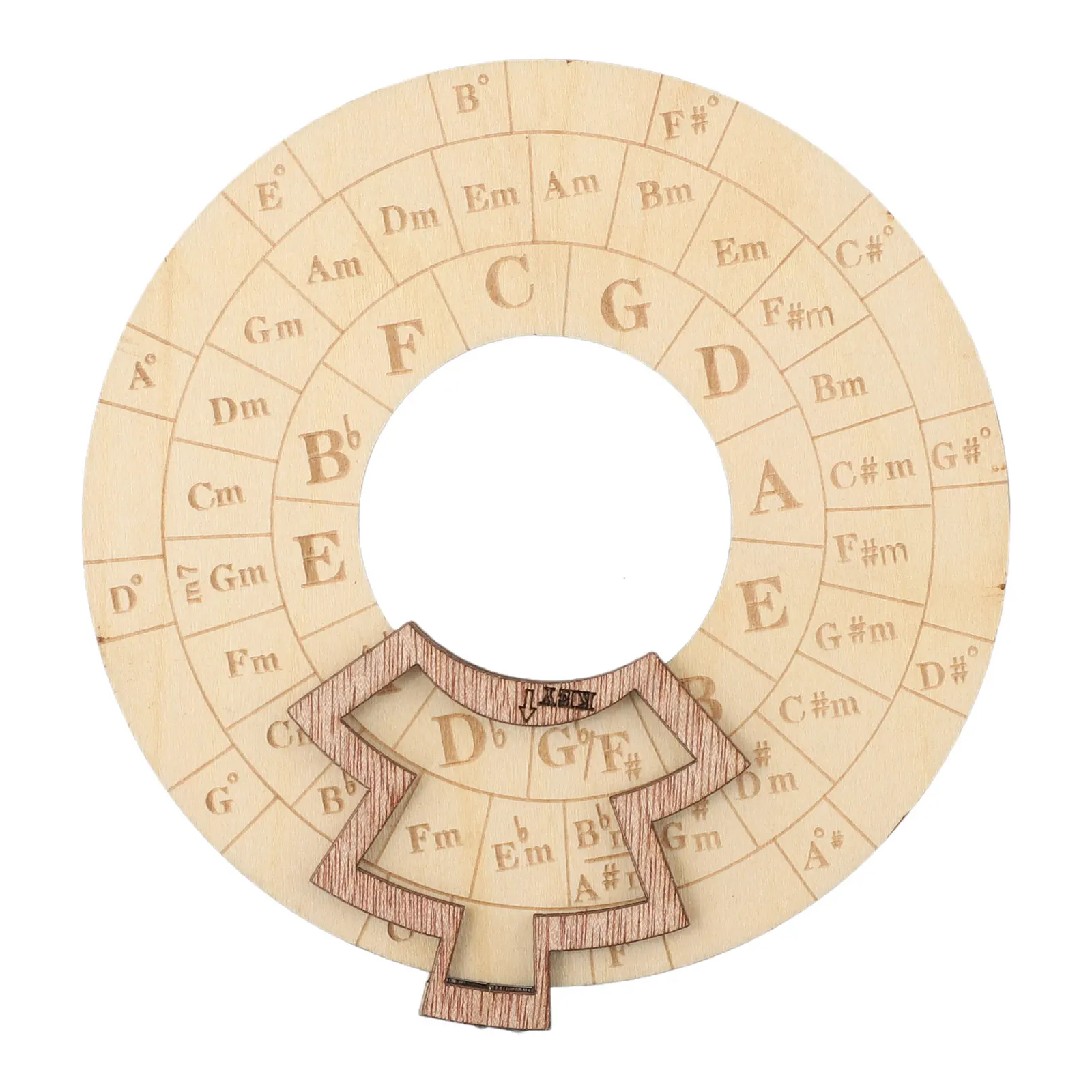 

Wooden Chord Wheel Educational For Notes Chords Melody Tool Solid Construction Tool Universal Wooden Color Durable