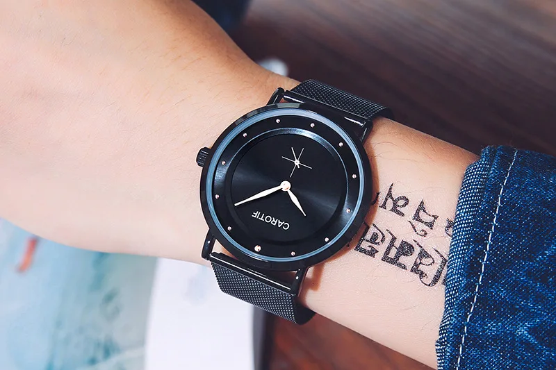 Ultra-Thin Watch Quartz Watch Casual Men's Fashion Business Student Watch Waterproof Mesh Strap Watch