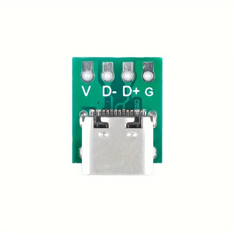 5/10Pcs USB 3.1 유형 C 커넥터 16 핀 테스트 PCB 보드 어댑터 데이터 라인 와이어 케이블 전송용 16P 커넥터 소켓