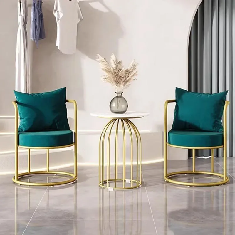 

0418 Velvet Chairs Living Room Lounges Comfy Portable Relax Designer Luxury Lounges Chair Modern Sillas Plegables Furniture MQ50