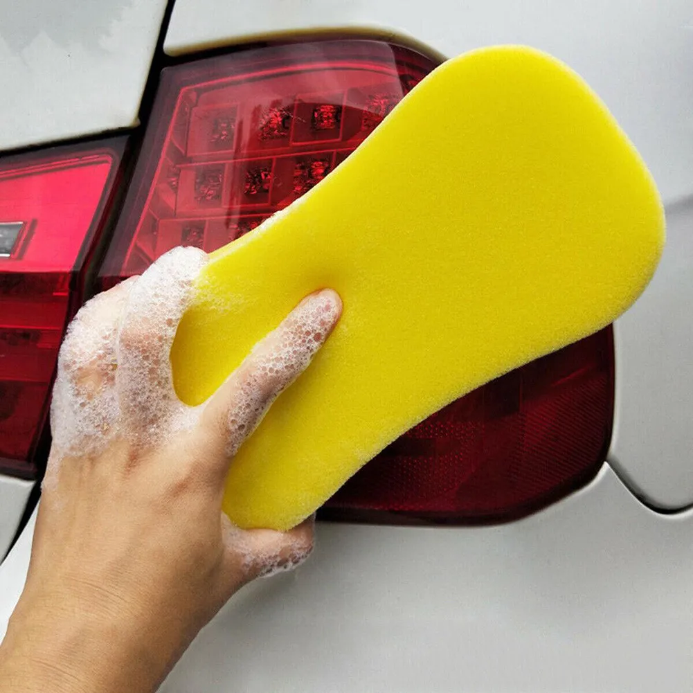 Car Cleaning Sponge Large Jumbo Sponge Car Auto Washing Pad Wax Polishing Cleaning Cloth Yellow Cleaner Tools