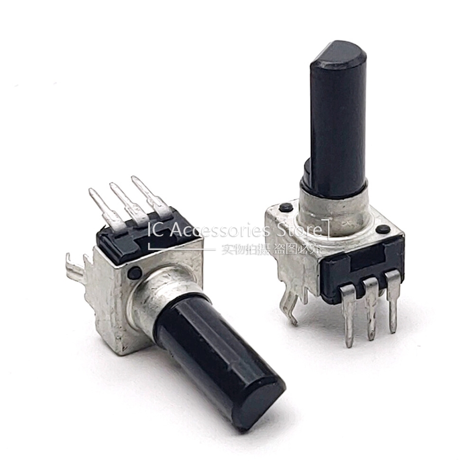 5PCS R0902N RV09 Type Vertical 3Pin Potentiometer B1K B2K B5K B10K B20K B50K B100K B200K B500K B502 B103 B503 B104 D Shaft 18MM