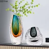 Gradient Glazed Glass Vase Desk Decoration Hydroponics Flower Pots Decorative Flower Arrangement Modern Home Decor Floral Vases 3