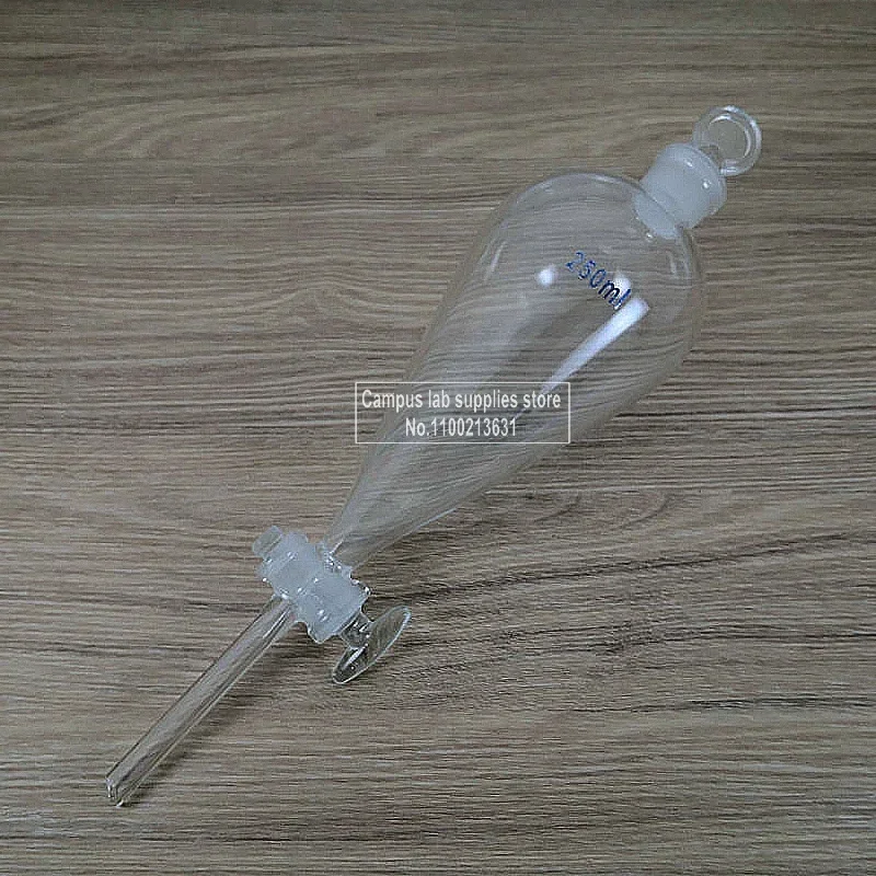 유리 배 모양 분리 깔때기, 에센셜 오일 화학 실험 유화에 사용, 60ml  1000ml, 1 개