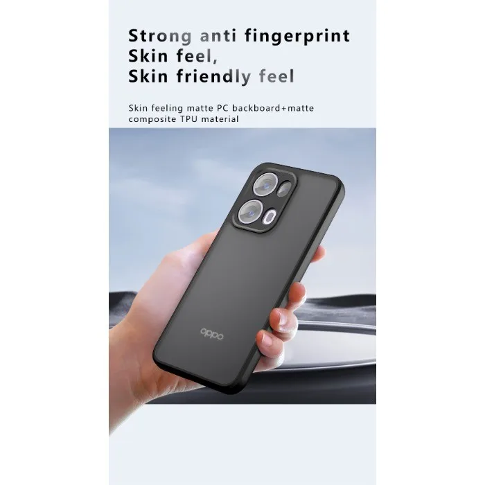 ELVEV Shockproof Frosted Matte Back Cover with Lens Protection