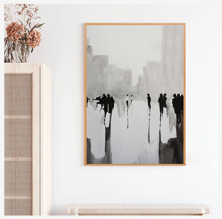 

Abstract Poster And Print For Living Room Aisle HD Fashion Wall Art Decor Nostalgic London Gentleman City Street Canvas Painting