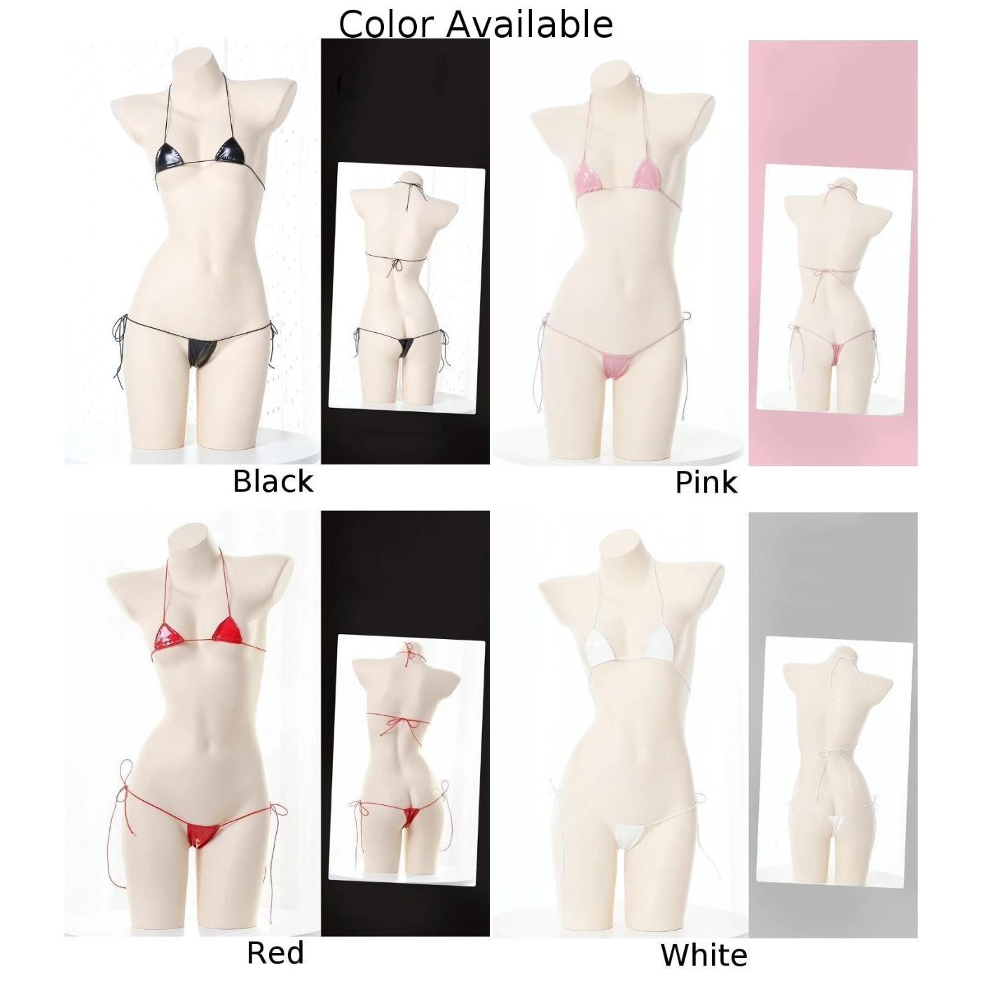 For Holiday For Vacation Halter Lace-up Lingerie Womens Lingerie Moderate Elasticity Sexy Style Sleeveless Solid Color