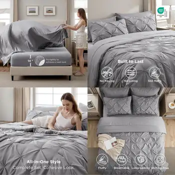 7-Piece Grey Bedding Set 1