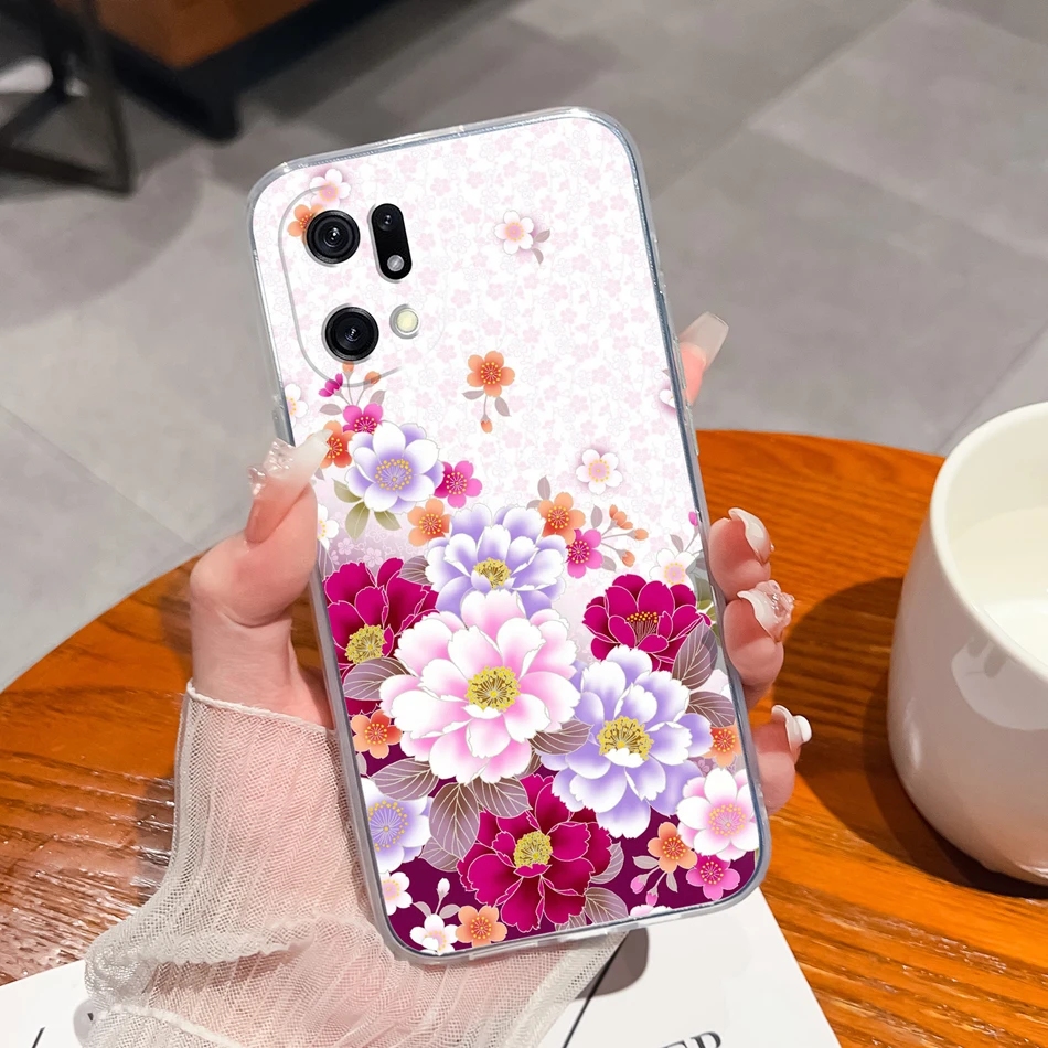 New Design Soft Clear Slim TPU Silicone Anti-Drop Phone Case for Oppo Find X5 Pro Lite