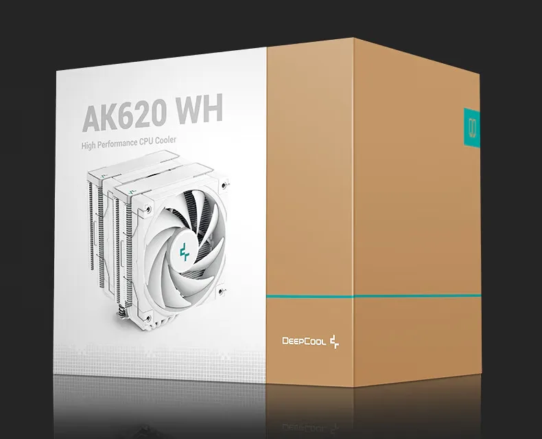 DeepCool AK620 ZERO DARK Twin Tower Radiator 6 Heat Pipes CPU Cooler Air Cooling