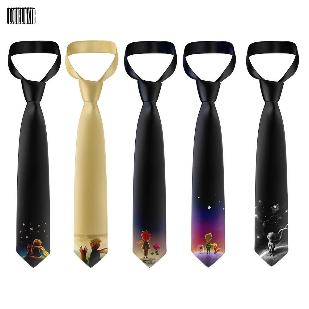 Anime Cartoon Little Prince Ties Fashion 8cm Width Men Women Polyester Fun Casual Necktie Wedding Party Shirts Accessories Gifts |