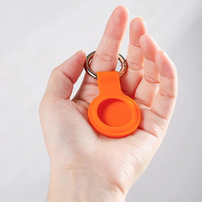 2pcs Silicone Protective Case Keychain Cover for Airtags Anti-Lost Device Accessories Wireless Tracker Protector Anti Tracker wireless panic button Alarms & Sensors