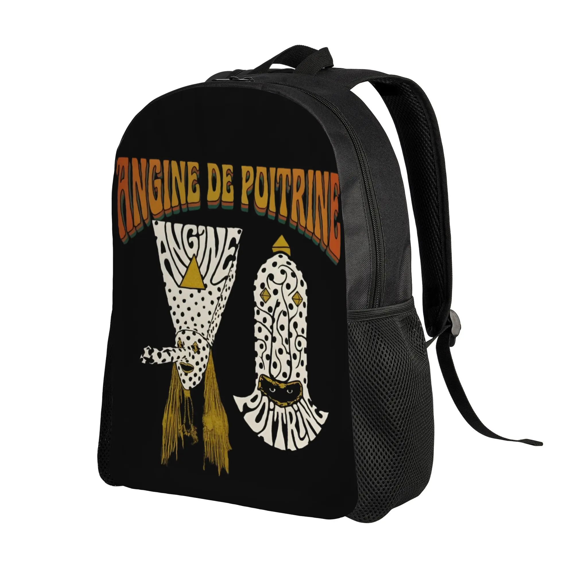 Band Angine De Poitrine Band Rock Cool Backpack 야외 고등학교 작업용 데이팩 남성용 여성용 대학 숄더백
