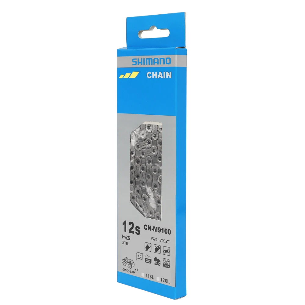 SHIMANO DEORE XTR 12s CN-M9100 XT Bicycle Chain 126L SIL-TEC QUICK-LINK