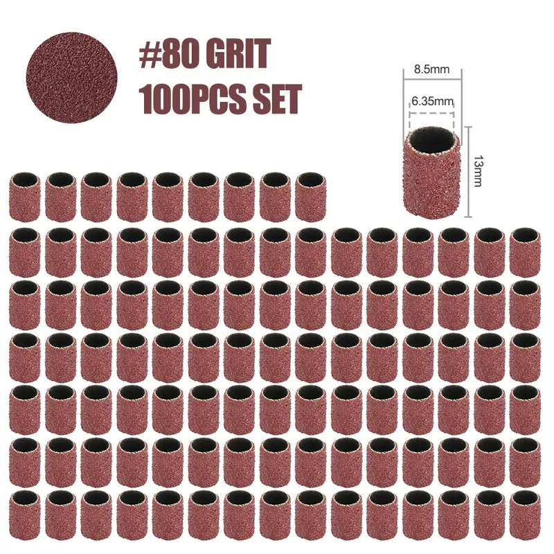 CMCP Sanding Drum Set Grit #80 #100 #120 Dremel With Sanding Mandrels Sanding Bands For Dremel Rotary Tools Abrasive Tools - Image 10