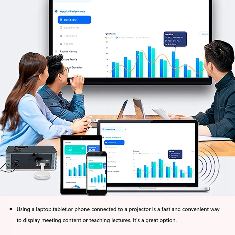 Adaptador Dongle Display sem fio, Adaptador TV Fit para IOS Android TV Projetor Monitor, 1 Pc