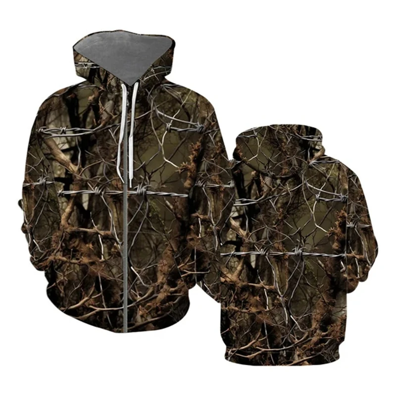 thumbnail image 1 of Sudadera con capucha de moda para hombre, con estampado de camuflaje forestal, para exteriores, ropa de calle de primavera, sudaderas con capucha de gran tamaño informales, jerséis con cremallera, 1 of 5