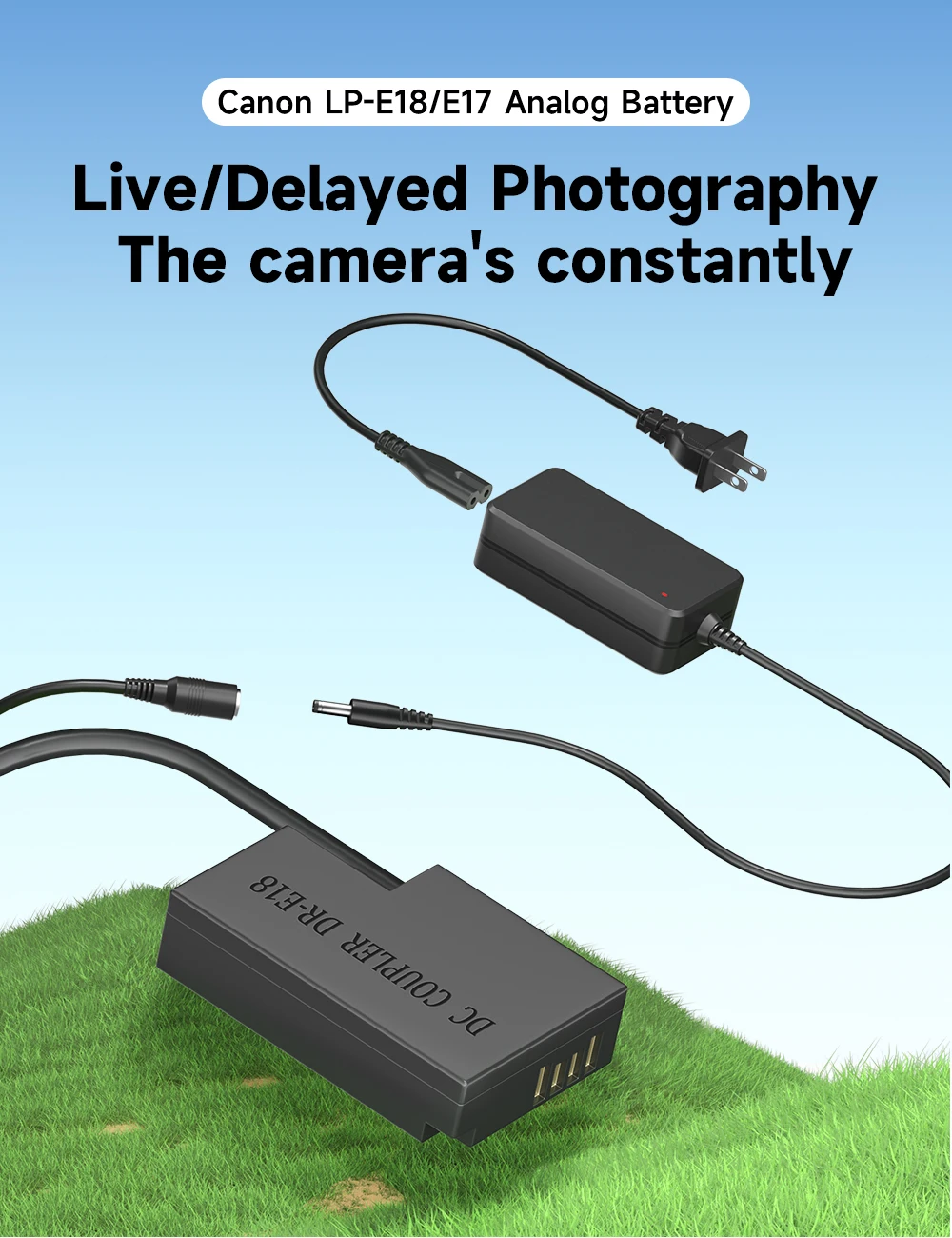 adaptador da C.A., DR-E18, EOS, 77D, 200D,