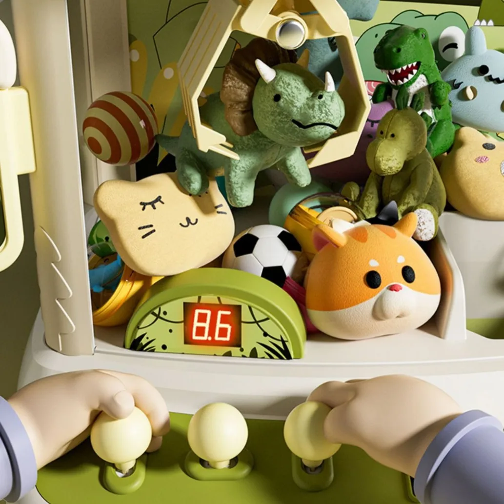 Claw Machine for Kids Dinosaur Catch Doll Machines Candy Grabber Toys for Boy Girl Electronic Arcade Game Gift 3