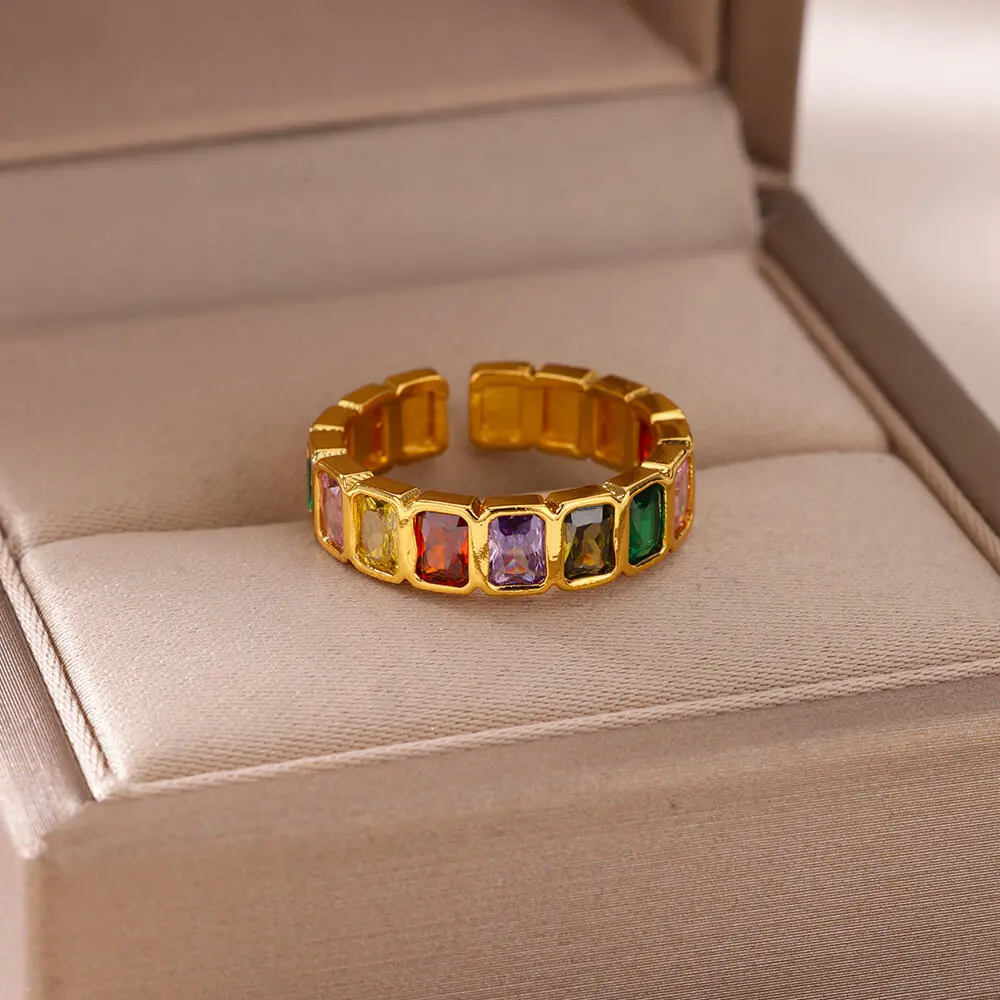 Medieval-Inspired Zircon Ring – Adjustable Gothic Jewellery