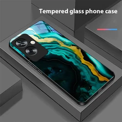 Green Marble Tempered Glass Black Phone Case - OnePlus Nord N200 (BLH - BLH25011614)