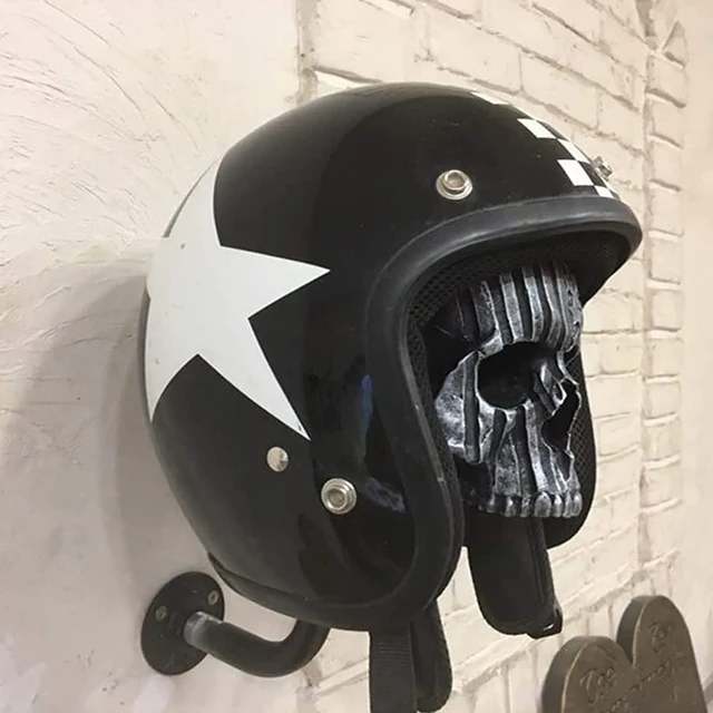 Motorcycle Skull Helmet Holder Rugby Helmet Wall-mounted Stand Jacket Rack Hanger Hat Coats Breacket For Motorcycle Accessories 4