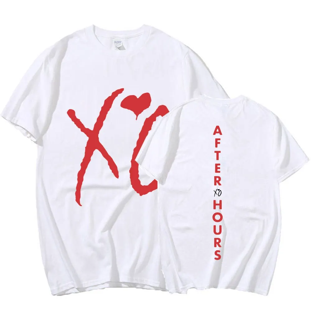 The Weeknd Xo After Hours Letters Print T-Shirt Men's Harajuku Hip Hop  Clothes T Shirt Streetwear T Shirts Fashion Streetwear - AliExpress, image size:1000x1000