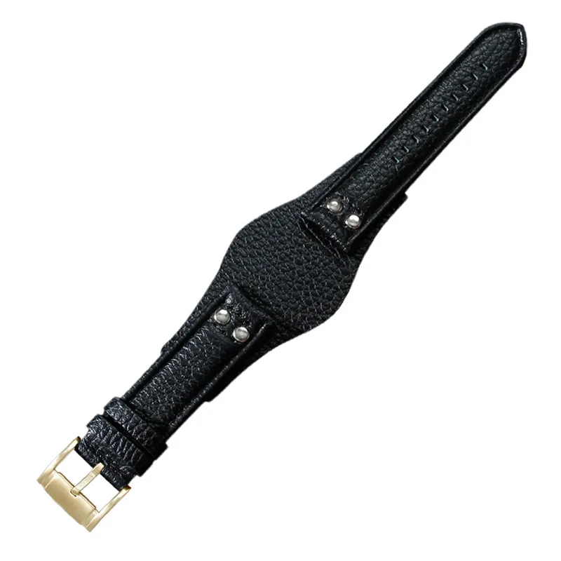 Men's Retro Style Genuine Leather Watch Strap, 22mm, Comfortable Wristband