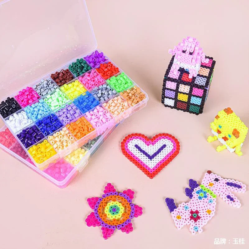 72Colors 5mm /2.6mm Set Melting Beads Pixel Art Puzzle Hama Beads Diy 3D Puzzles Handmade Gift Fuse Beads Kit Iron Toy