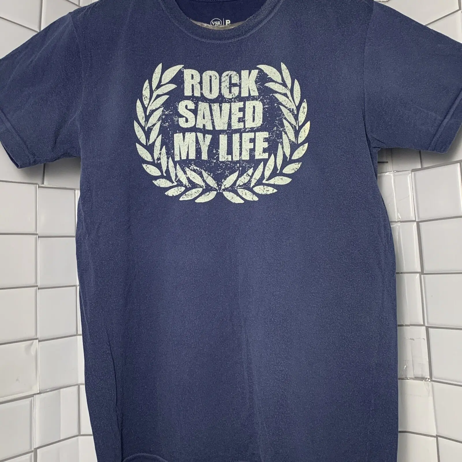 Vsr Violeta Skate Rock Shirt Mens Medium M Rock Save My Life Stratocaster Blue Maniche Lunghe