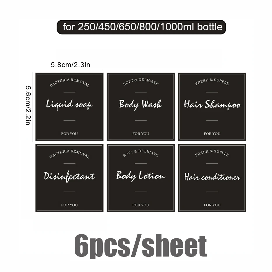 1000ml Square Refillable Pump Bottle for Shampoo, Conditioner, and Body Wash