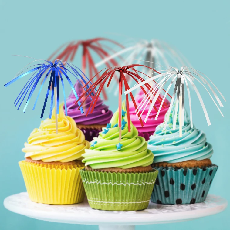 50 Stück Feuerwerk Bunte Obst Zahnstocher Sticks Cocktail Picks Dekoration Verwendet für Geburtstag Hochzeit Hawaii Party – Detail 11