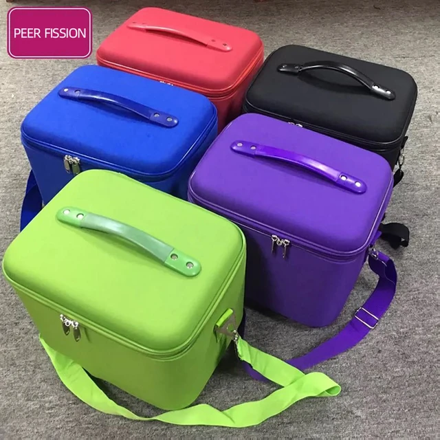 Bolsa de cosméticos de gran capacidad para mujer, estuche de maquillaje de  viaje de marca, caja de almacenamiento de maquillaje de cuero portátil con  espejo, nuevo, 2023 - AliExpress