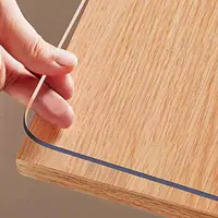 40 x 72 inches, 1.5mm thick transparent desktop protective film, used as a desk pad for desktops, coffee and restaurant tables 1