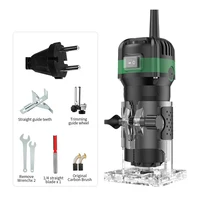 800W Electric Wood Router Woodworking Electric Trimmer Engraving Slotting Trimming Carving Machine Kit With 6.35 Milling Cutter 2