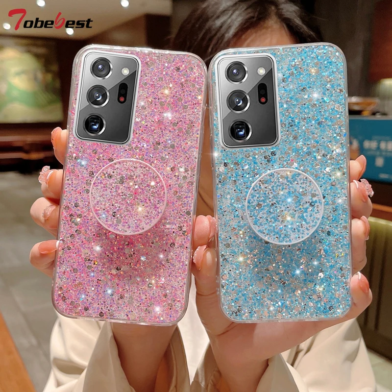 Capa para telemóvel com glitter e gipsófila samsung galaxy note_voghion.com