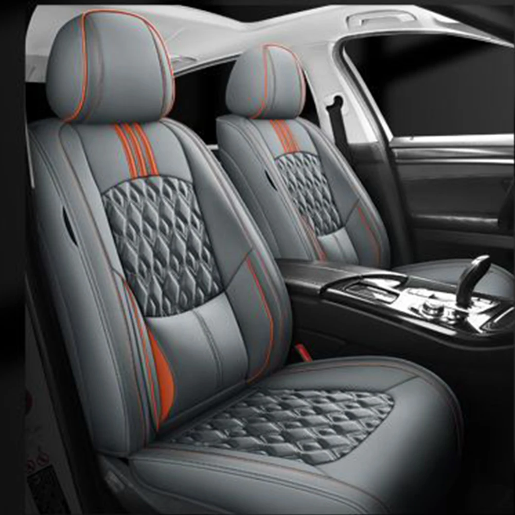 

SOGLOTY Four Season Car Seat Cover PU Leather Seat Cushion Universal Breathable Seats Cover Protector Pad Interior Accessories